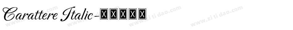 Carattere Italic字体转换